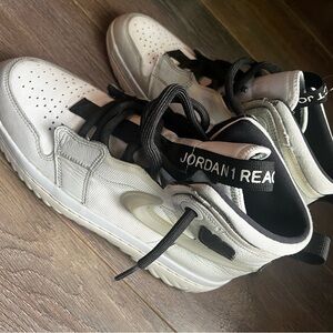 Jordan 1 React White and Black Sneakers